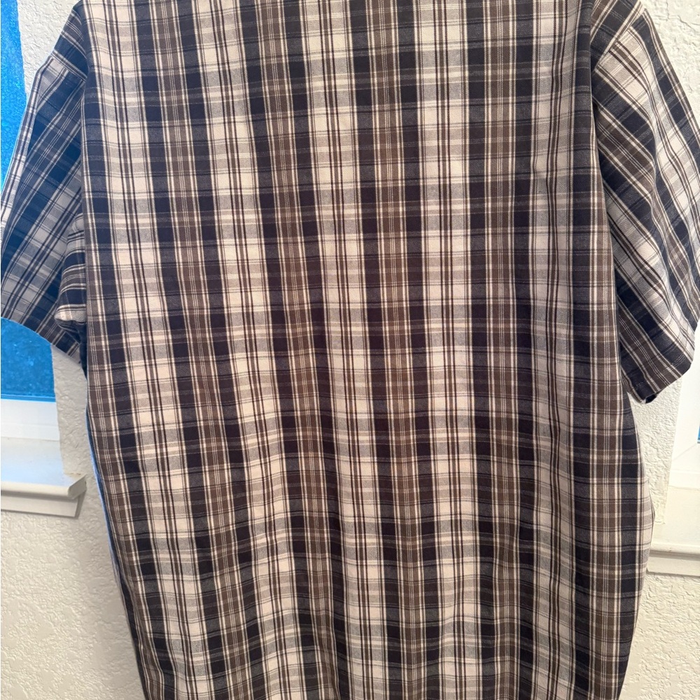 Work Wear & Utility Shirt Ben Davis Shirt Sleeve Plaid 1/2 Zipper closure. - Picture 16 of 17